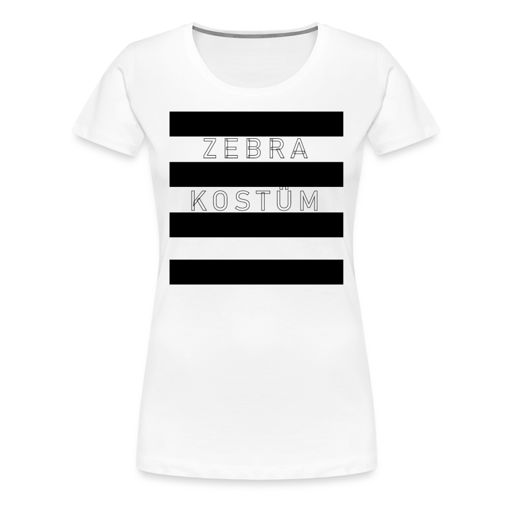 Frauen T-Shirt Zebra Kostüm – Karneval Notfalkostüm