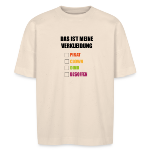 Unisex „Das ist mein Kostüm“ Oversize T-Shirt – Karneval Kostüm Notfallkostüm