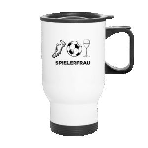 Spielerfrau Thermobecher mit Tragegriff