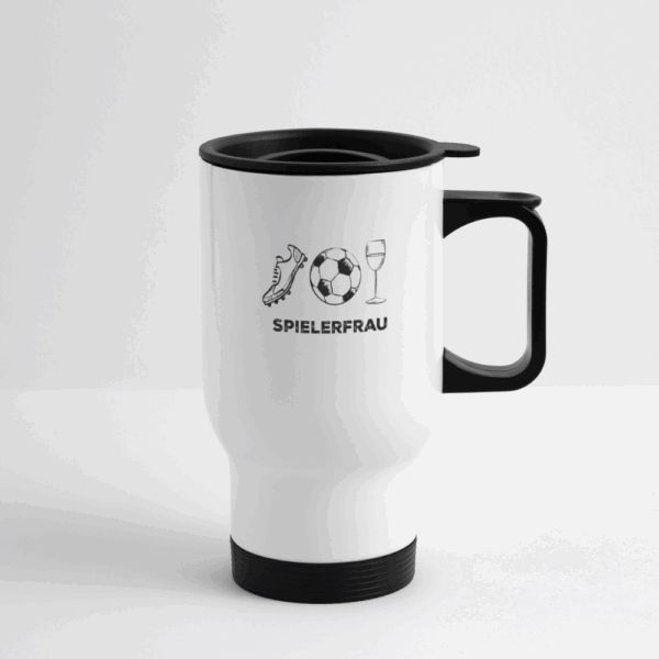 Spielerfrau Thermobecher mit Tragegriff – Bild 2